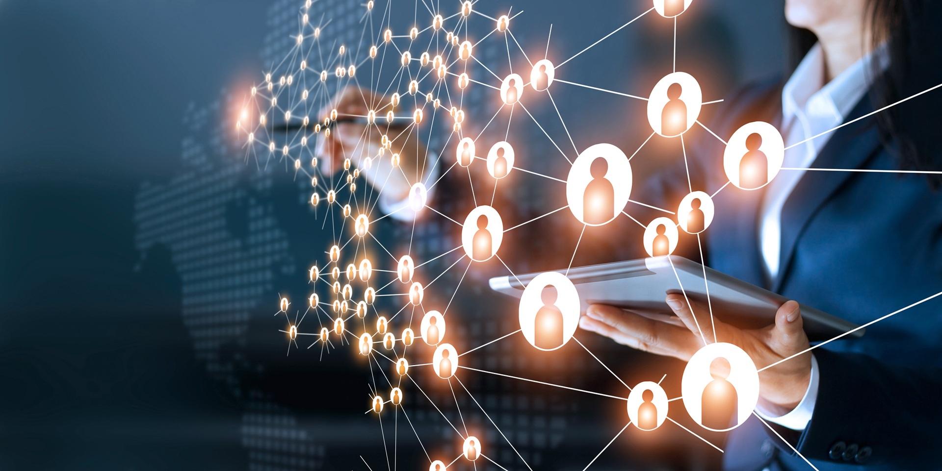 Digitale Kontaktvernetzung im Business | mobiler Messestand
