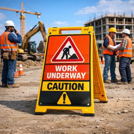 Wie robuste Klappzeichen Baustellen sicherer machen – Praxisnahe Tipps für Privat und Gewerbe