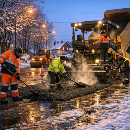 Wenn Winter und Baustelle aufeinandertreffen: Wege zu stabilen Straßen trotz Frost und Zeitdruck